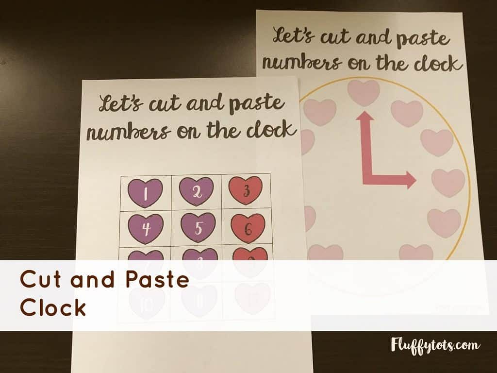 Valentine Printable Worksheets for Preschool : Valentine Clocks 4