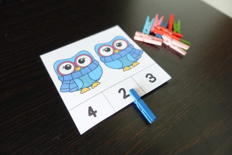 Owl Count and Clip Card : 20 Easy Sets for Preschoolers