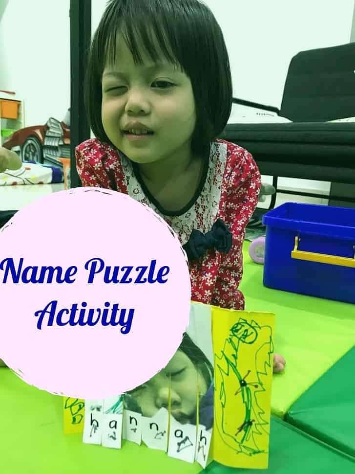 Name Activity with toddler
