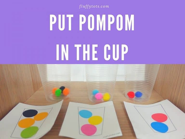 Pompom Activity With Toddler : Pompom Sorting Color Mat (28 Sets)