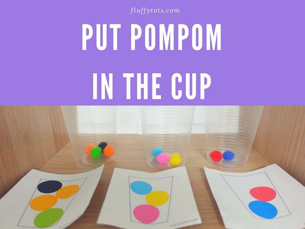 Pompom Activity With Toddler : Pompom Sorting Color Mat (28 Sets) 1