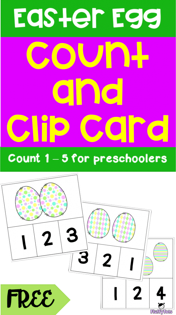 Easter Egg printable counting activities
