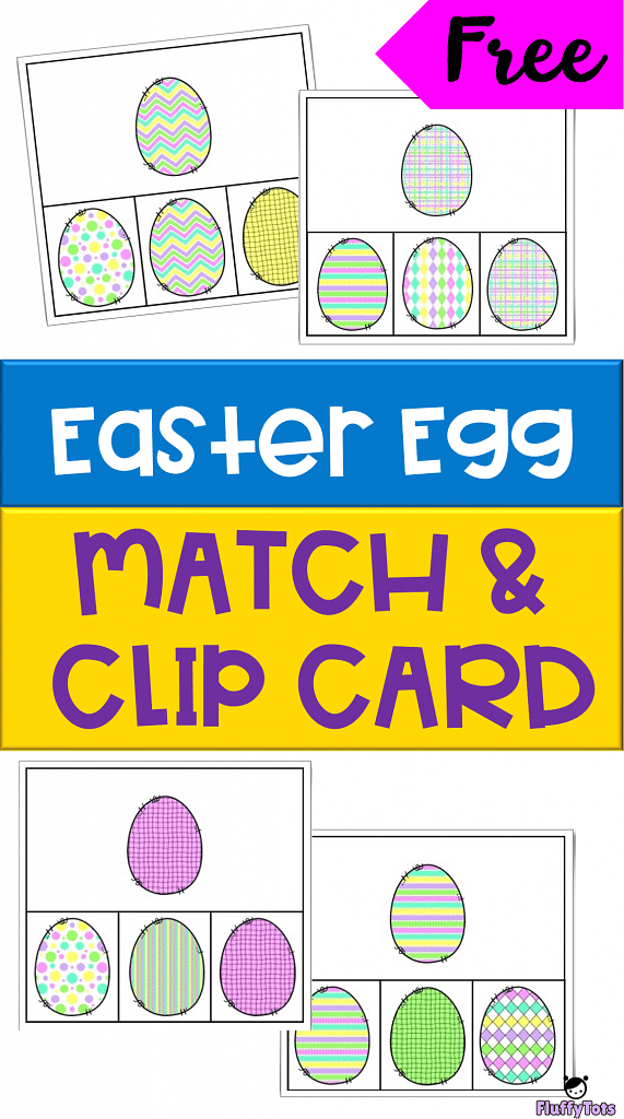 Easter Egg printable pattern activities for toddlers