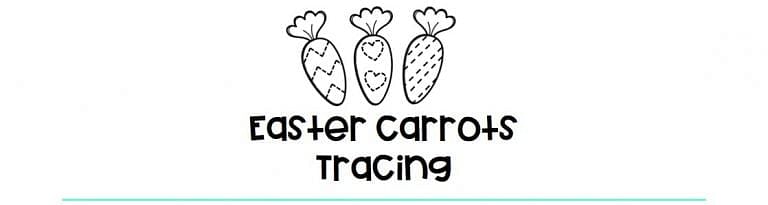 Easter Carrot Tracing : FREE 12 Awesome Carrots