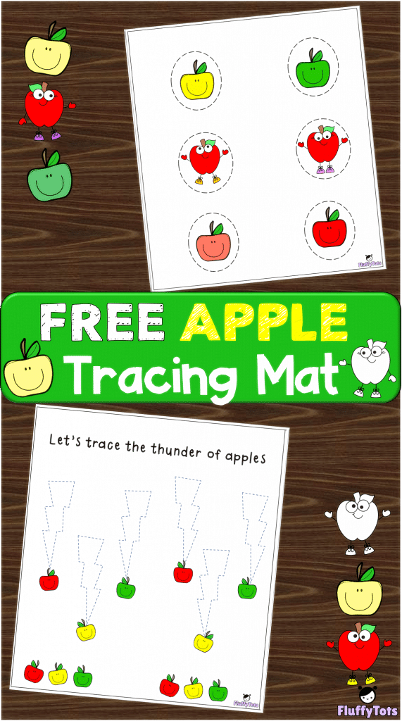 apple tracing mat for toddler