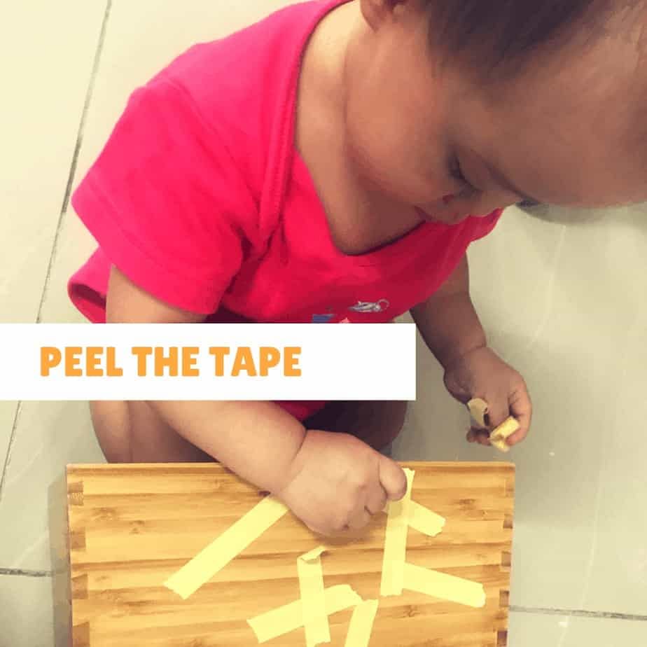 Baby Play Activity : Peel The Tape Off 3