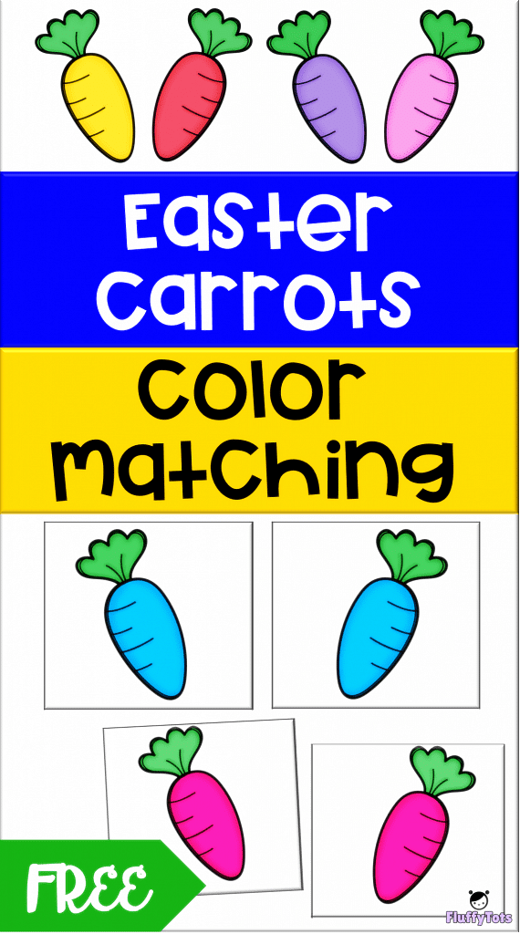 easter carrot color matching freebie