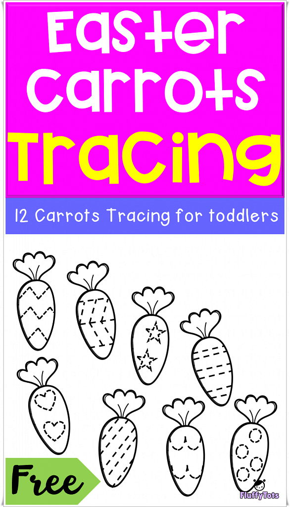 easter carrots tracing