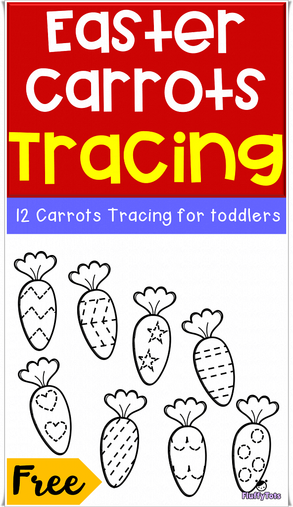 easter carrots tracing ACTIVITY