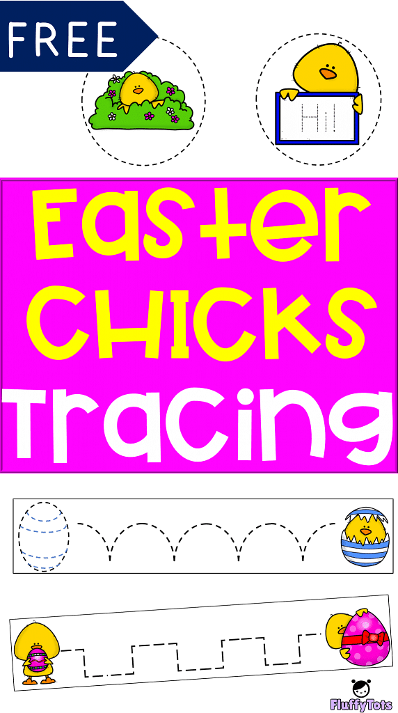 easter chicks tracing