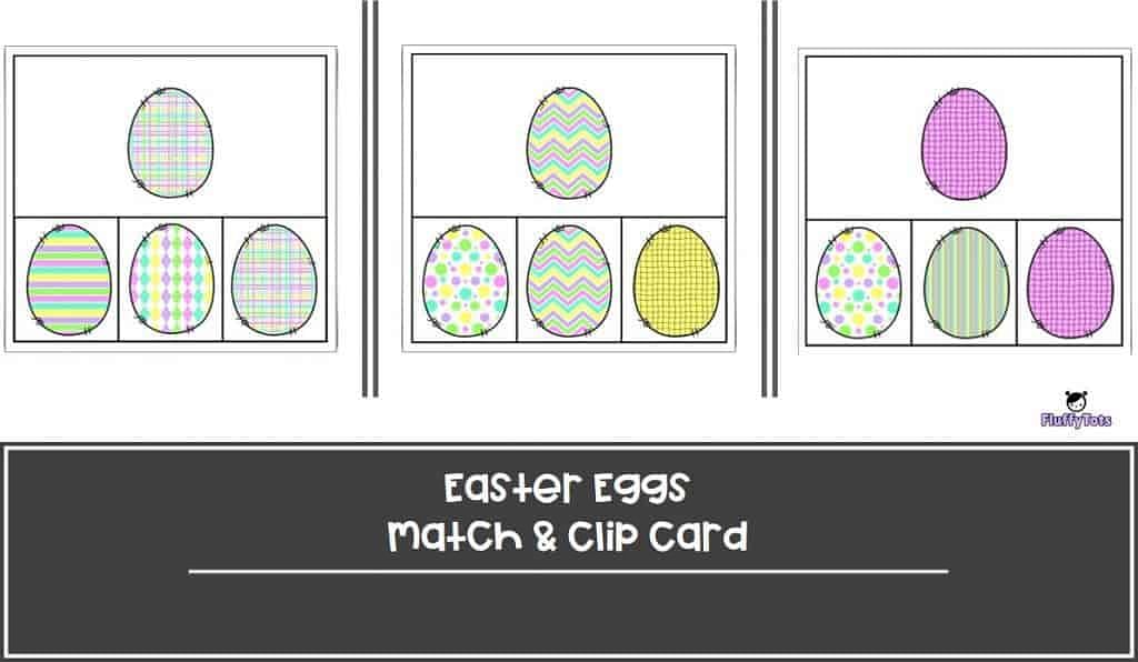 easter egg match and clip card