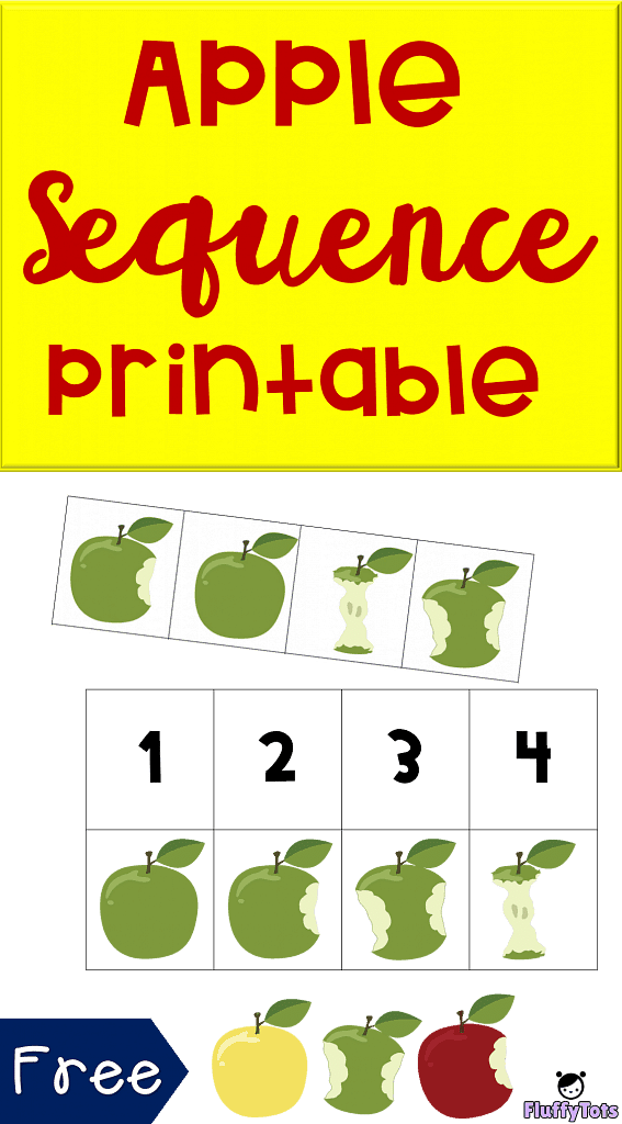 eating apple sequence printable