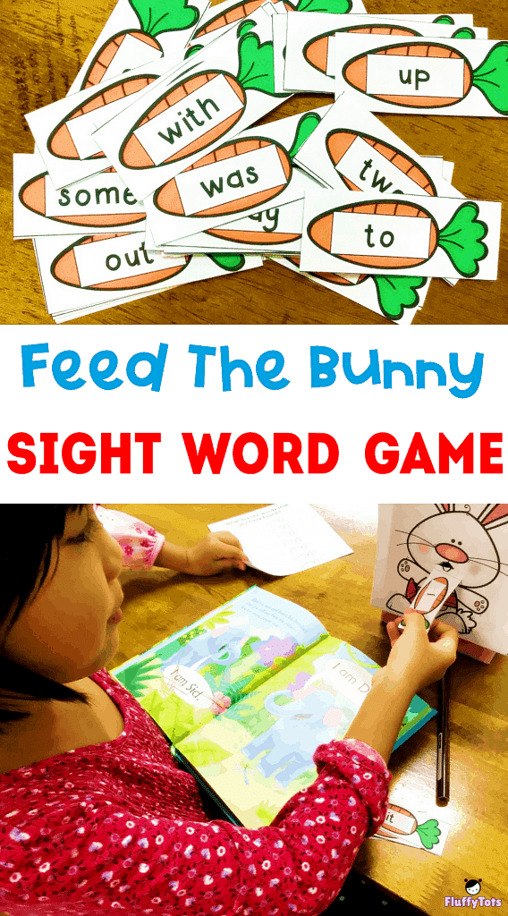 feed the bunny sight word game
