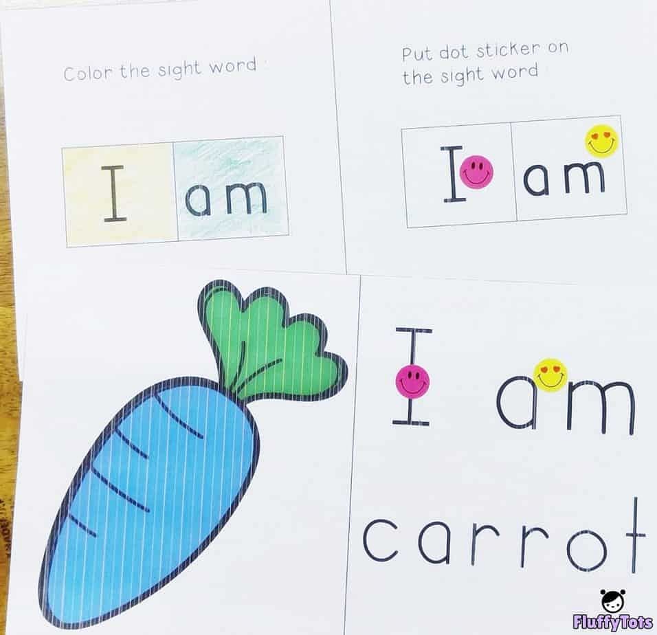 sight words reader 'i am'