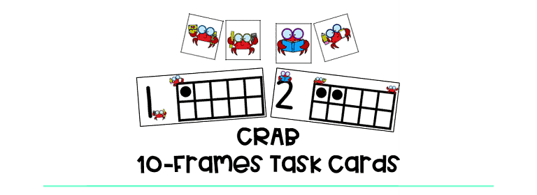 Crabs 10-Frames Task Cards : FREE 10-Frames Crabs