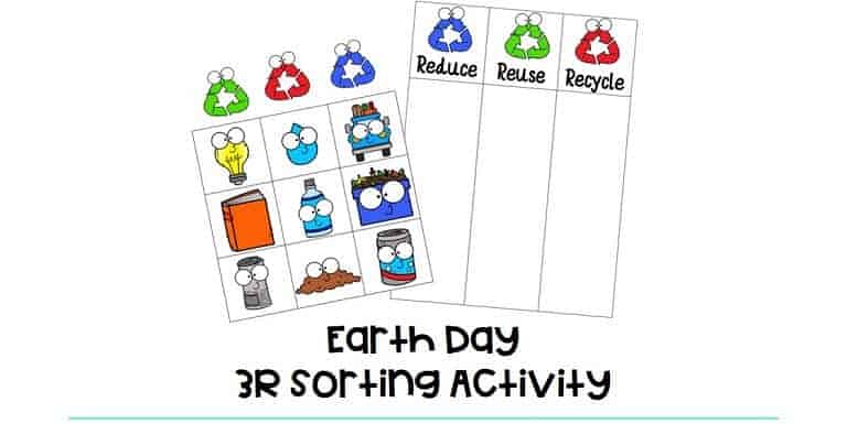 Earth Day Printables : 3R Activity for Kids