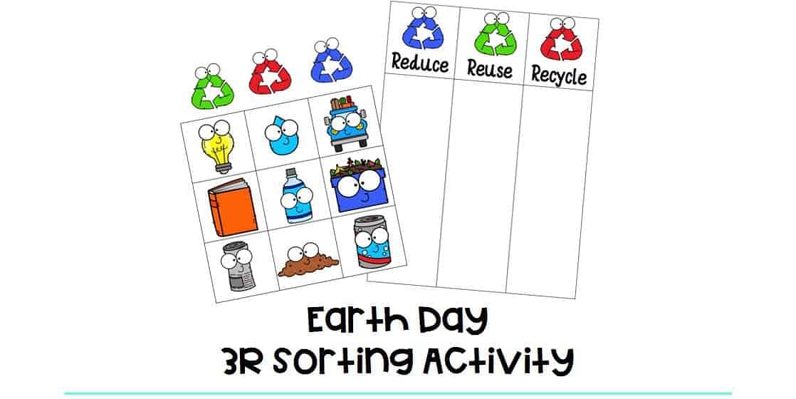 Earth Day Printables : 3R Activity for Kids 1