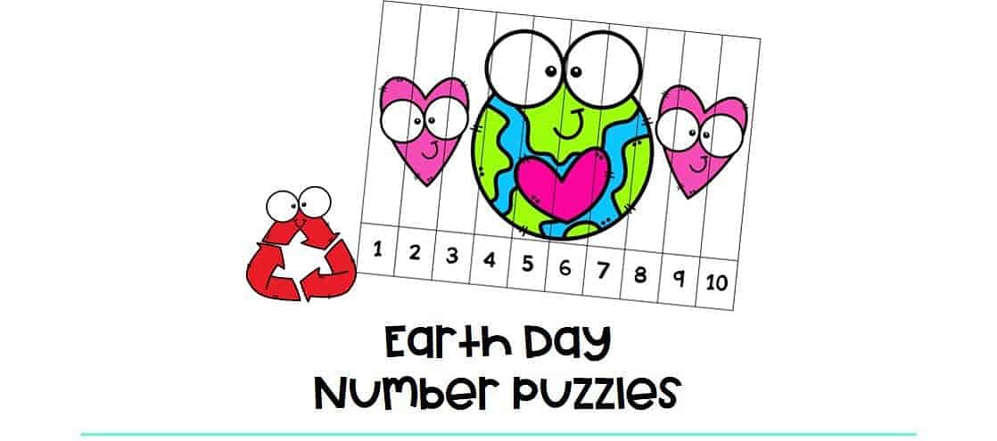 Earth Day Math Activities for Preschoolers Counting 1-10 1