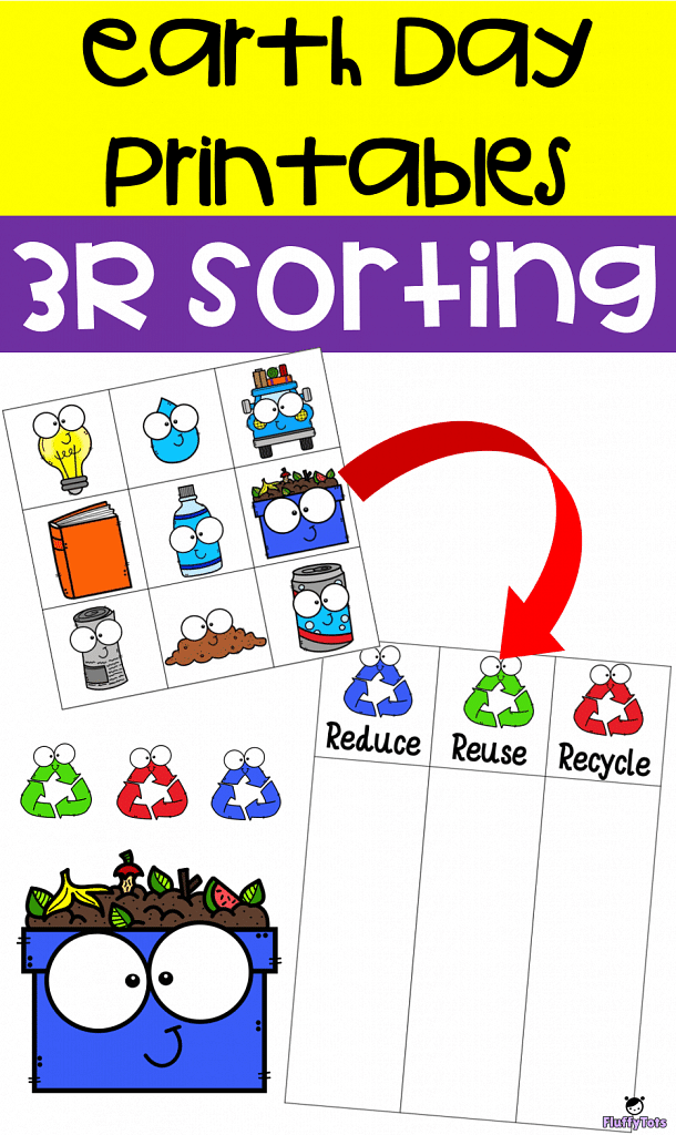Earth Day Printables 3R Sorting Activity