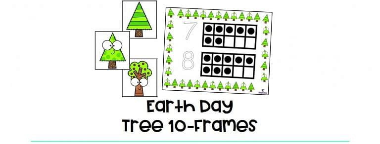 Earth Day Math Activities for Preschoolers : FREE 10-Frames Printables