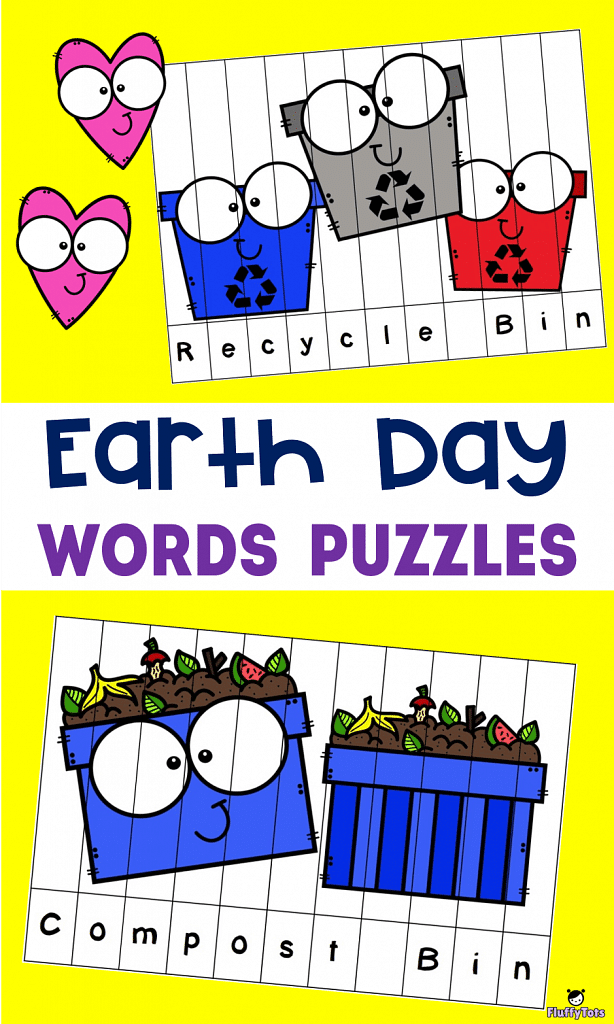 Earth Day Word Puzzle : FREE 5 Exciting Puzzles - FluffyTots