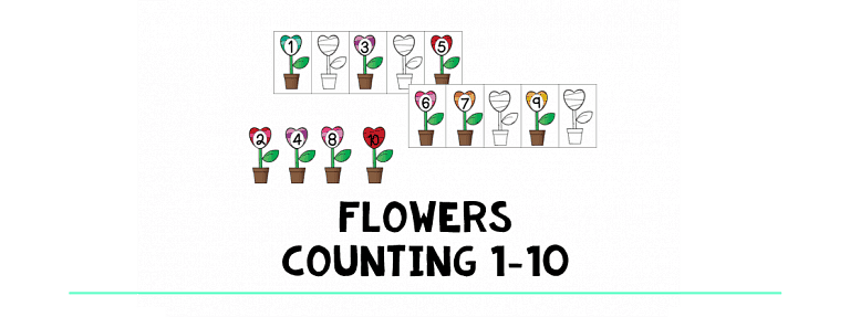 Flowers Counting : FREE Counting 1-10