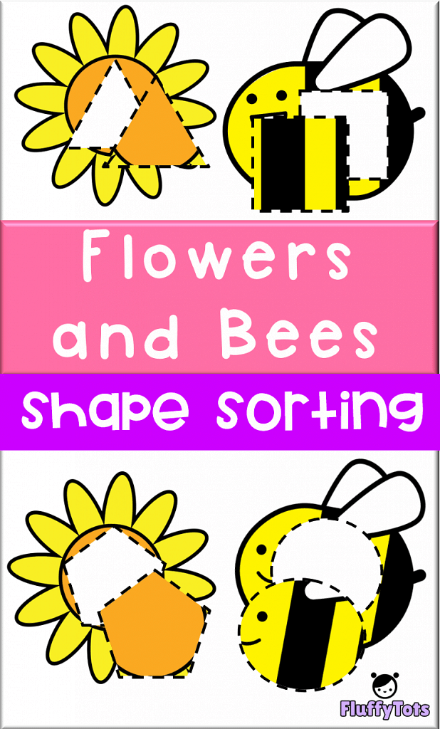 spring shape sorting printable