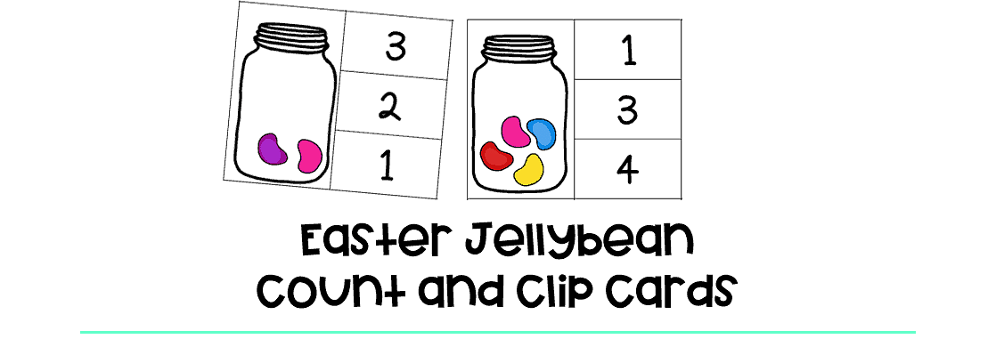 easter jellybean count and clip cards