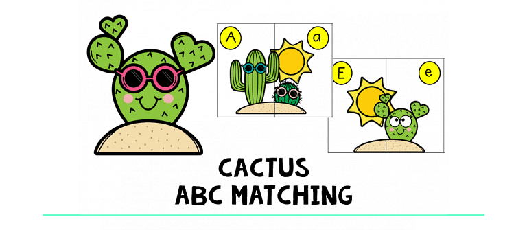 Cactus Letter Puzzle Printables