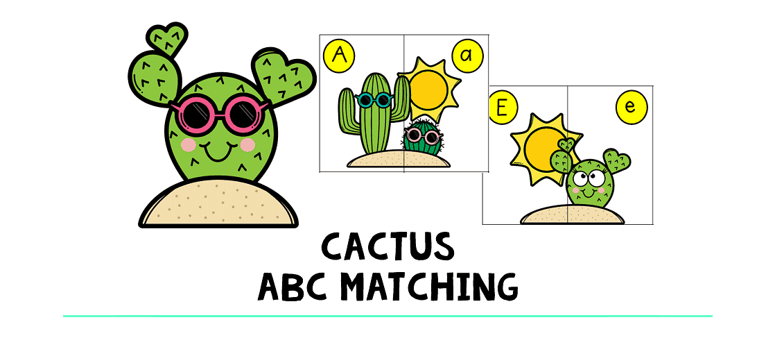 CACTUS ABC MATCHING PRINTABLES