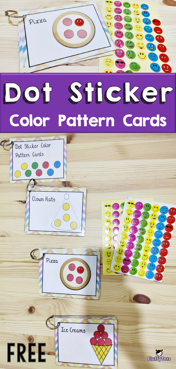 Dot Sticker Color Pattern Cards Printables