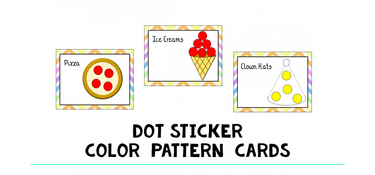 Dot Sticker Color Pattern Cards : FREE 16 Exciting Pattern Cards