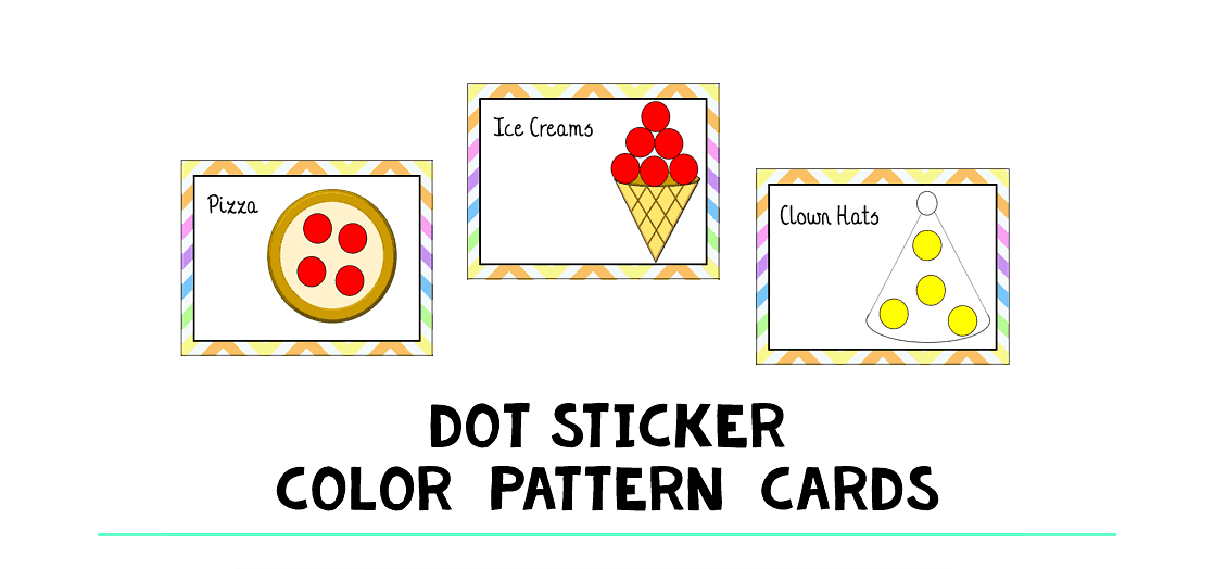 Dot Sticker Color Pattern Cards