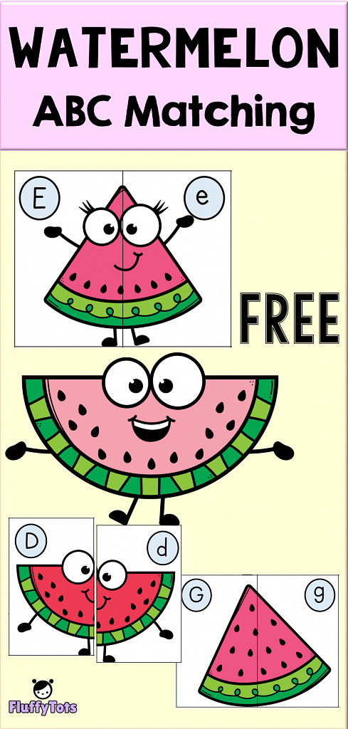 WATERMELON ABC MATCHING GAMES