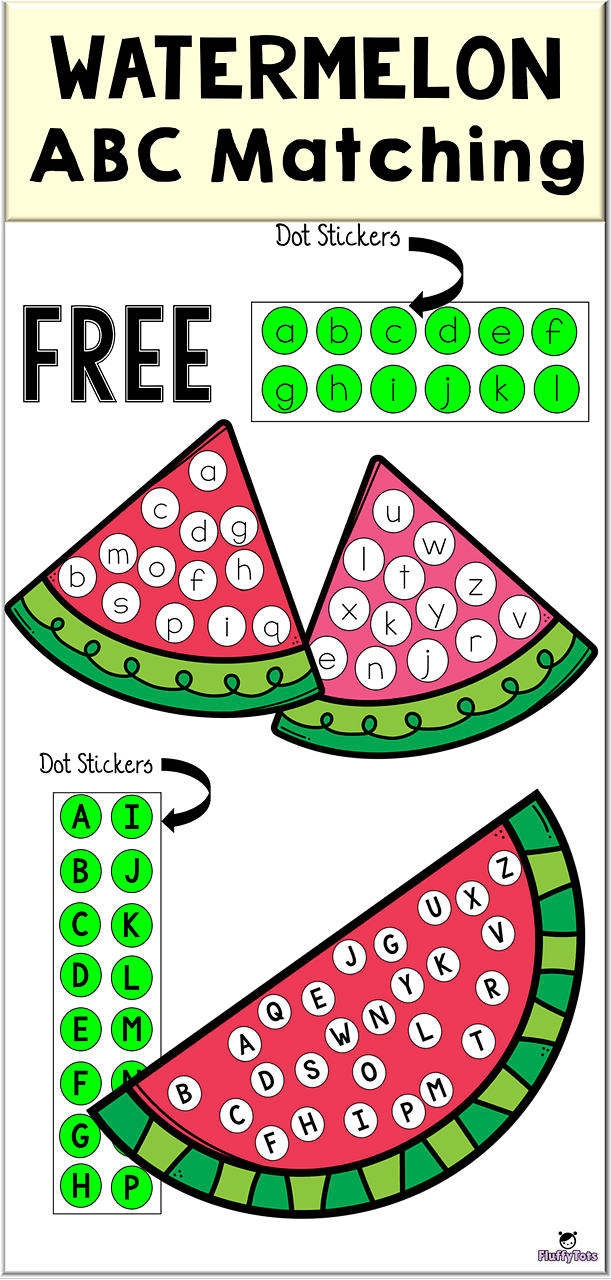 Watermelon ABC Matching Printables
