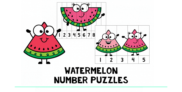 Watermelon Number Puzzles : FREE 5 Exciting Number Puzzles