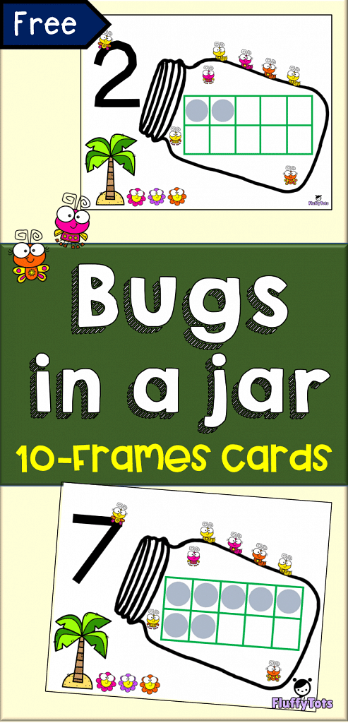 bugs in a jar 10 frames printables