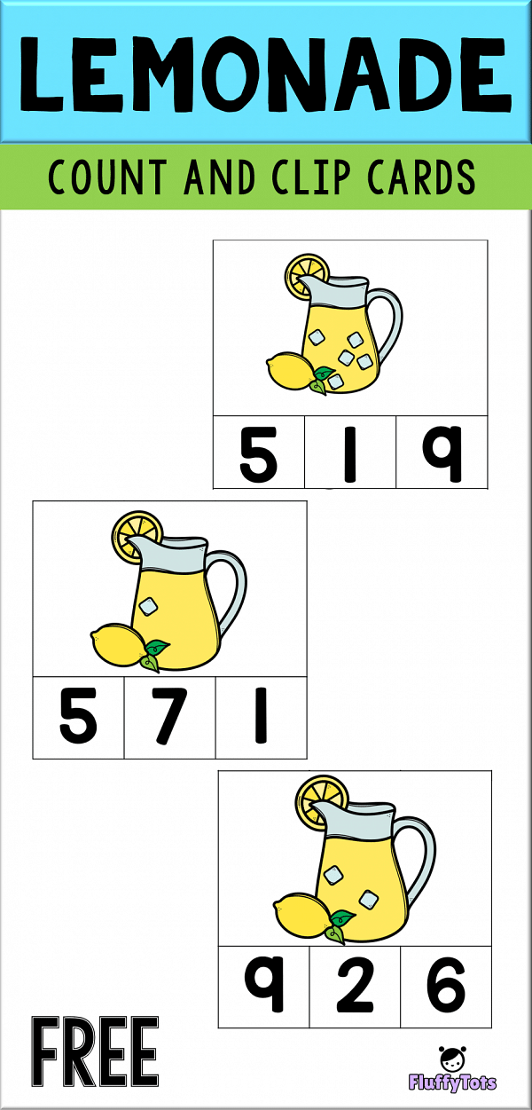 lemonade count and clip cards