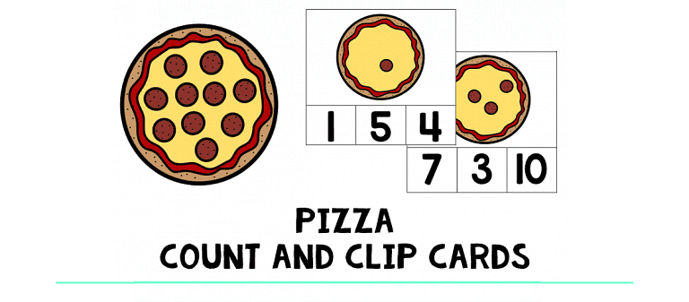 Counting Made Fun with Pizza Counting Activity: FREE 20 Yummy Counting Cards