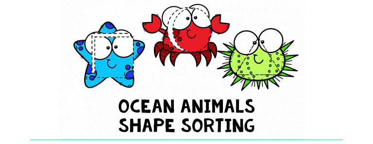 Fun Ocean Animals Shape Sorting