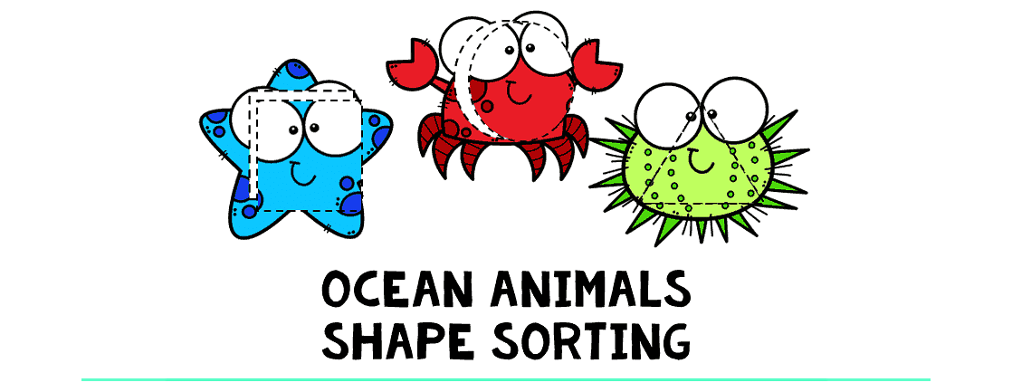 ocean animals shape printables