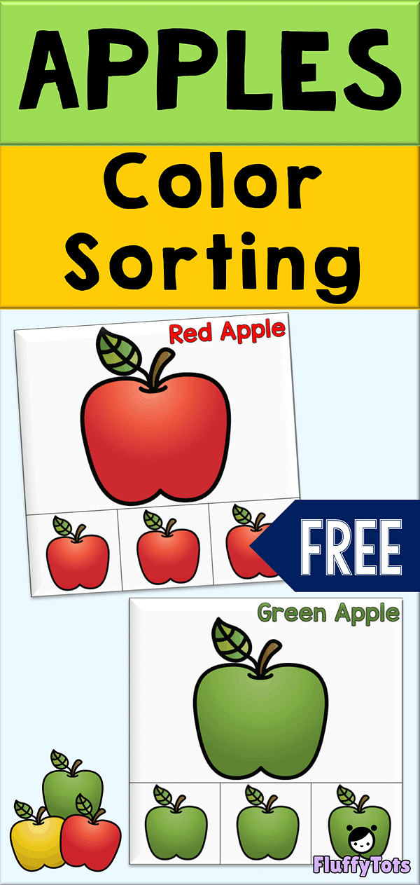 Apple Color Sorting Printables