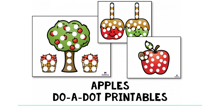 Apple Do-a-Dot : FREE 3 Fun Dot Printables