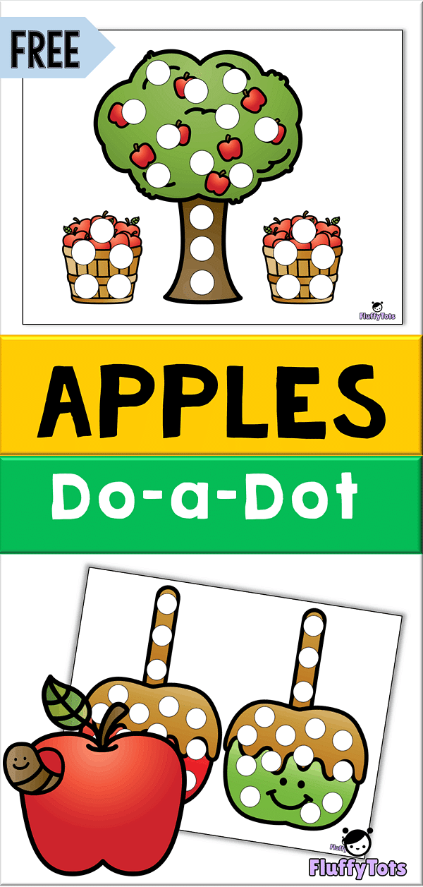 Apple do-a-dot printables