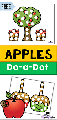 Apple Do a Dot FREE 3 Fun Dot Printables FluffyTots