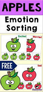 Apples emotion sorting worksheet