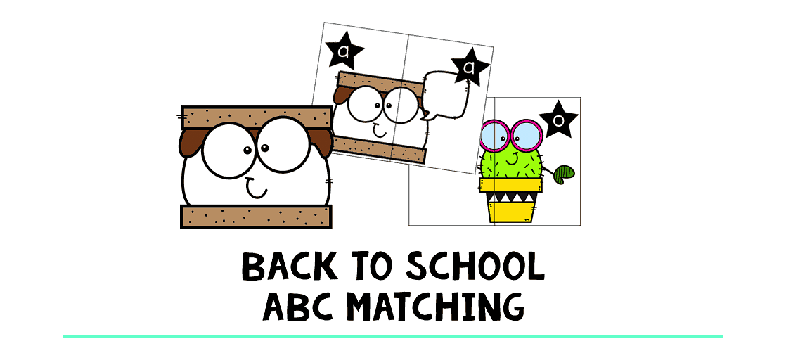 Back to School ABC Matching Puzzle : FREE 26 ABC Puzzles 1