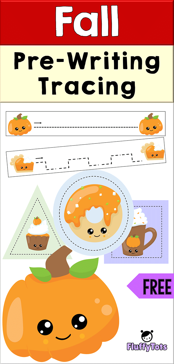 Fall Pre-Writing Tracing Printables