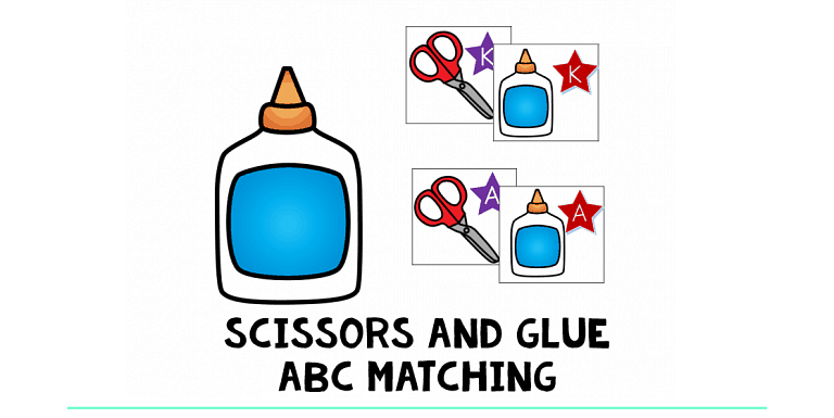 Scissors and Glue ABC Matching : FREE 26 Letters Matching