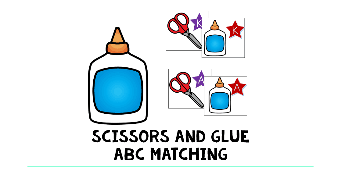 Scissors and Glue ABC Matching : FREE 26 Letters Matching 1
